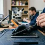 Illustration zu: EU-Batterieverordnung 2027: Macht das Schluss mit verklebten Handys?